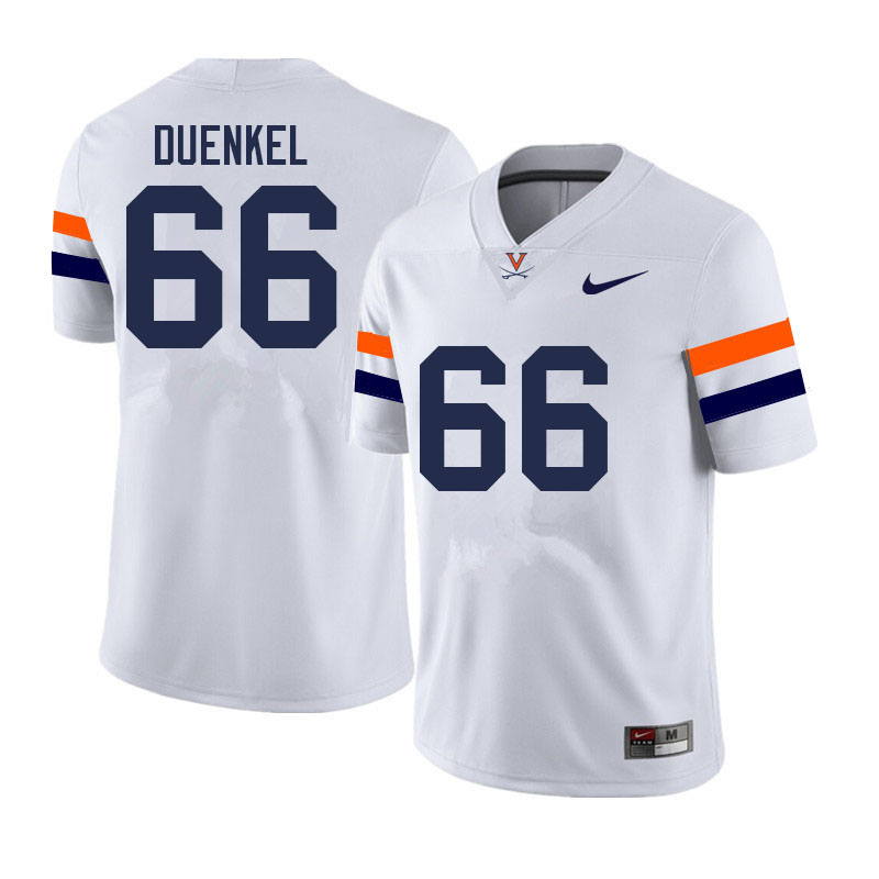 Men #66 Justin Duenkel Virginia Cavaliers College Football Jerseys Sale-White - Click Image to Close